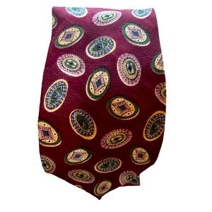 Mark Pendelton 100% silk made in USA burgundy maroon tie